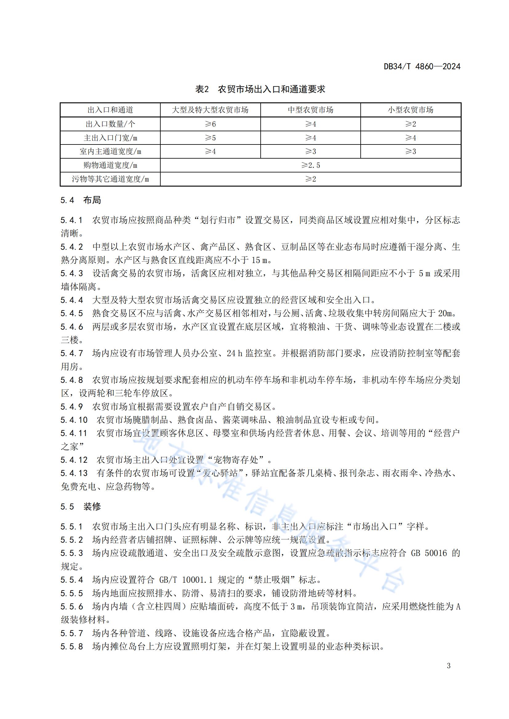 農貿市場建設規范（安徽地方標準）